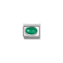 Load image into Gallery viewer, COMPOSABLE CLASSIC LINK 330510/48 OVAL MALACHITE STONE IN 925 SILVER