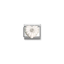 Load image into Gallery viewer, COMPOSABLE CLASSIC LINK 330512/25 WHITE HEART IN SILVER & CZ