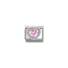 Load image into Gallery viewer, COMPOSABLE CLASSIC LINK 330606/003 PINK CZ HEART IN 925 SILVER