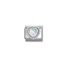 Load image into Gallery viewer, COMPOSABLE CLASSIC LINK 330606/010 WHITE CZ HEART IN 925 SILVER