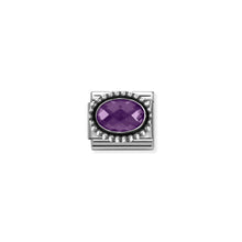Load image into Gallery viewer, COMPOSABLE CLASSIC LINK 330607/001 OVAL FACETED VIOLET CZ IN 925 SILVER
