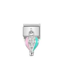 Load image into Gallery viewer, COMPOSABLE CLASSIC LINK 331815/13 HOT AIR BALLOON CHARM IN 925 SILVER WITH CZ