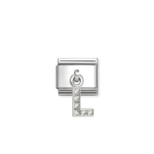 Load image into Gallery viewer, COMPOSABLE CLASSIC LINK 331818/12 LETTER L CHARM IN SILVER AND CZ
