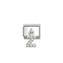 Load image into Gallery viewer, COMPOSABLE CLASSIC LINK 331818/26 LETTER Z CHARM IN SILVER AND CZ