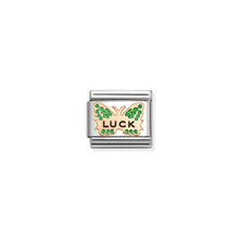 Load image into Gallery viewer, COMPOSABLE CLASSIC LINK 430202/48 GREEN LUCK BUTTERFLY IN 9K ROSE GOLD