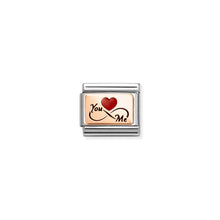 Load image into Gallery viewer, COMPOSABLE CLASSIC LINK 430204/08 YOU INFINITY ME IN 9K ROSE GOLD & ENAMEL