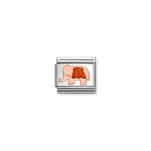 Load image into Gallery viewer, COMPOSABLE CLASSIC LINK 430205/37 RED ELEPHANT IN 9K ROSE GOLD