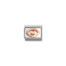 Load image into Gallery viewer, COMPOSABLE CLASSIC LINK 430305/49 EYE WITH CZ IN 9K ROSE GOLD