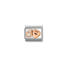 Load image into Gallery viewer, COMPOSABLE CLASSIC LINK 430305/51 HEART WITH CZ IN 9K ROSE GOLD
