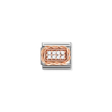 Load image into Gallery viewer, COMPOSABLE CLASSIC LINK 430318/01 PAVÉ 9K ROSE GOLD & WHITE CZ