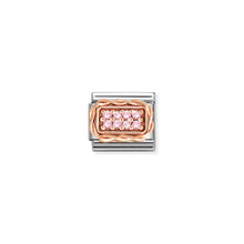 Load image into Gallery viewer, COMPOSABLE CLASSIC LINK 430318/06 PAVÉ SET 9K ROSE GOLD & PINK CZ