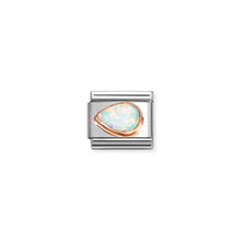 Load image into Gallery viewer, COMPOSABLE CLASSIC LINK 430513/07 WHITE OPAL DROP LEFT IN 9K ROSE GOLD