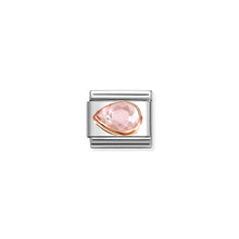 Load image into Gallery viewer, COMPOSABLE CLASSIC LINK 430605/003 TEAR DROP LEFT 9K ROSE GOLD & PINK CZ