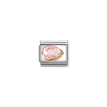 Load image into Gallery viewer, COMPOSABLE CLASSIC LINK 430606/003 TEAR DROP RIGHT 9K ROSE GOLD & PINK CZ