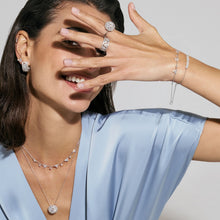 Load image into Gallery viewer, LIFE BOUQUET STERLING SILVER BAR BRACELET 242505/010 WHITE CZ