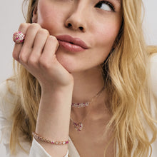 Load image into Gallery viewer, MOSAICA NECKLACE 241604/011 ROSE GOLD & PINK CZ HEART