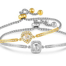 Load image into Gallery viewer, ROYAL DREAM BRACELET WITH CZ 029800/037 RECTANGLE