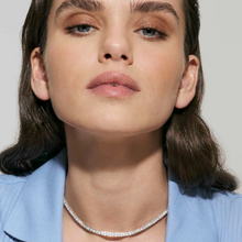 Load image into Gallery viewer, DAYTONIGHT SILVER TENNIS NECKLACE 242105/010 WHITE CZ