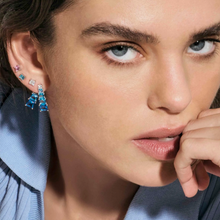 Load image into Gallery viewer, DAYTONIGHT SILVER EARRINGS 242106/006 TONAL BLUE CZ