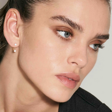 Load image into Gallery viewer, FASHION ERA GOLD EARRING 242212/012 WITH SMALL CZ