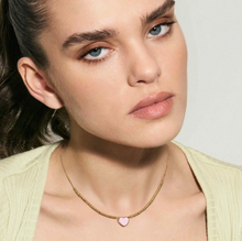 Load image into Gallery viewer, EMOSFERE GOLD NECKLACE 134214/006 HEART WITH PINK ENAMEL