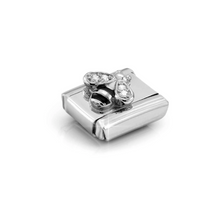 Load image into Gallery viewer, COMPOSABLE CLASSIC LINK 330321/02 BEE BLACK ENAMEL & CZ IN SILVER