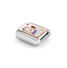 Load image into Gallery viewer, COMPOSABLE CLASSIC LINK 430204/04 UNICORN IN 9K ROSE GOLD & ENAMEL