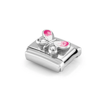 Load image into Gallery viewer, COMPOSABLE CLASSIC LINK 330321/09 BUTTERFLY WITH PINK ENAMEL IN 925 SILVER & CZ