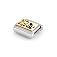 Load image into Gallery viewer, COMPOSABLE CLASSIC LINK 030166/65 BEST DAD EVER IN 18K GOLD & ENAMEL