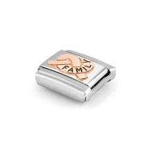 Load image into Gallery viewer, COMPOSABLE CLASSIC LINK 430202/37 FAMILY KNOT 9K ROSE GOLD AND BLACK ENAMEL
