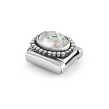 Load image into Gallery viewer, COMPOSABLE CLASSIC LINK 330607/010 OVAL FACETED WHITE CZ IN 925 SILVER