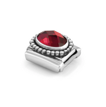 Load image into Gallery viewer, COMPOSABLE CLASSIC LINK 330607/005 OVAL FACETED RED CZ IN 925 SILVER