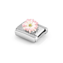 Load image into Gallery viewer, COMPOSABLE CLASSIC LINK 330321/05 ENAMEL PINK FLOWER IN 925 SILVER