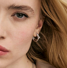 Load image into Gallery viewer, COSMIC LOVE EARRINGS 241712/001 SILVER WITH WHITE CZ