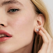 Load image into Gallery viewer, COSMIC LOVE EARRINGS 241710/004 SILVER HEART STUD WITH CZ