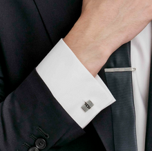 Load image into Gallery viewer, STRONG DIAMOND CUFFLINKS 028333/037 BLACK PVD & WHITE DIAMOND