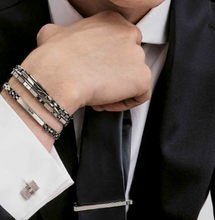 Load image into Gallery viewer, STRONG DIAMOND TIE CLIP 028337/007 STAINLESS STEEL & BLACK DIAMOND