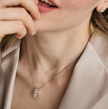 Load image into Gallery viewer, SEIDIVINA NECKLACE 241403/010 SILVER TRIPLE CZ PENDANT