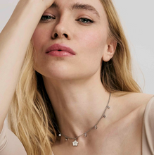 Load image into Gallery viewer, MYSOPHIE NECKLACE 029905/059 ROSE GOLD FLOWER & CZ PENDANTS