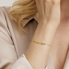 Load image into Gallery viewer, ARMONICA BRACELET 241303/003 GOLD ROW OF FOUR LEAF CLOVERS