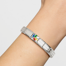 Load image into Gallery viewer, COMPOSABLE CLASSIC LINK 330204/41 OLIVE BRANCH IN 925 SILVER & COLOURED ENAMEL