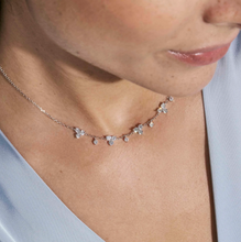 Load image into Gallery viewer, LIFE BOUQUET NECKLACE 242507/010 SILVER & WHITE CZ