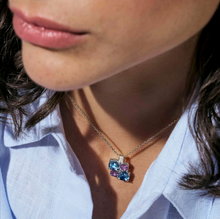 Load image into Gallery viewer, COLOUR WAVE NECKLACE 149856/061 STERLING SILVER SOFT LAVENDER CZ