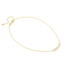 Load image into Gallery viewer, COLOUR WAVE NECKLACE 149857/020 GOLD WHITE CZ