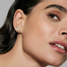 Load image into Gallery viewer, ENIGMATIC SHINE EARRINGS 242408/012 GOLD WHITE CZ STUDS