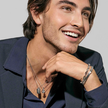 Load image into Gallery viewer, STRONG DIAMOND GEOMETRIC BRACELET 028340/007 STAINLESS STEEL BLACK PVD & BLACK DIAMONDS