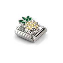 Load image into Gallery viewer, COMPOSABLE CLASSIC LINK 330328/21 YELLOW PINEAPPLE IN 925 SILVER & CZ