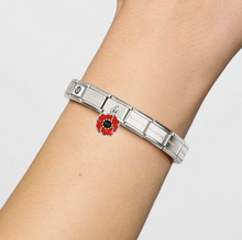 Load image into Gallery viewer, COMPOSABLE CLASSIC LINK 331805/24 POPPY PENDANT CHARM IN SILVER