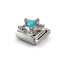 Load image into Gallery viewer, COMPOSABLE CLASSIC LINK 330511/06 STARFISH TURQUOISE IN SILVER