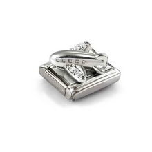 Load image into Gallery viewer, COMPOSABLE CLASSIC LINK 330327/19 WHITE AEROPLANE IN 925 SILVER & CZ